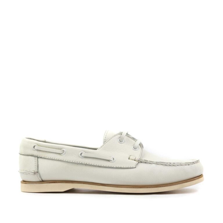 Mens Boat White Shoe